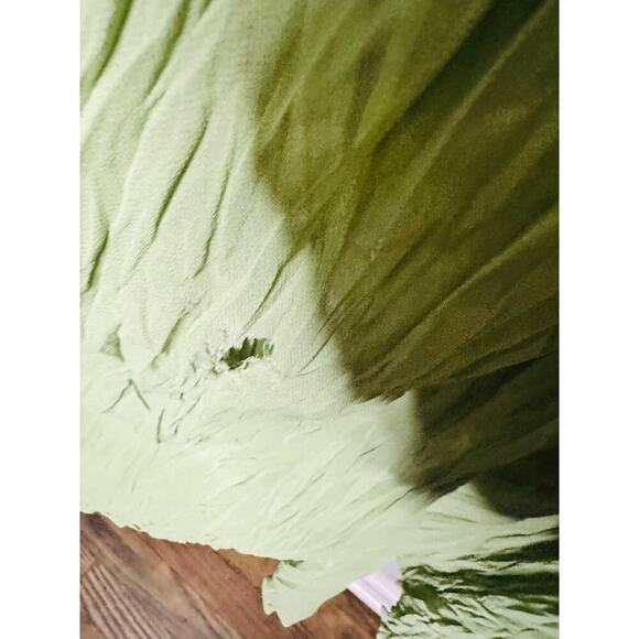 BIBHU MOHAPATRA Green Flowy Empire Maxi Shift Style Sleeveless Dress Size 2 - Picture 12 of 16